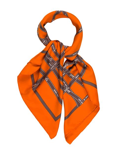 hermes mens orange scarf